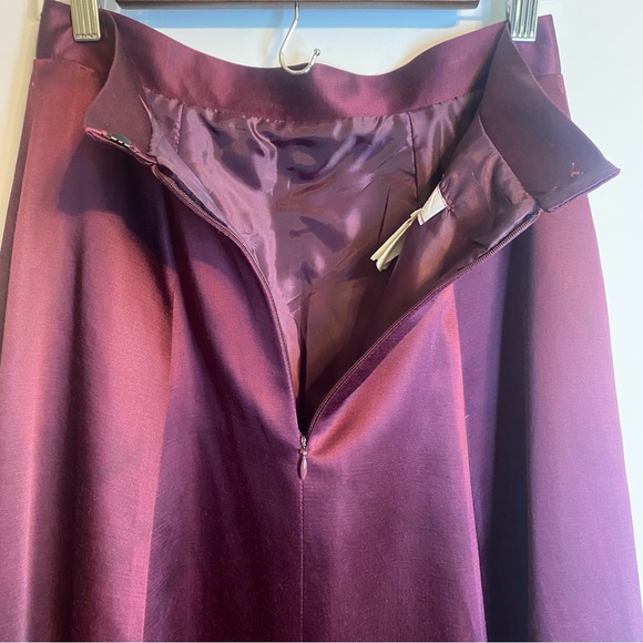 Panoply Vintage Burgundy Maroon Two-Piece  Long Gown Formal Dress Wedding - Picture 7 of 13